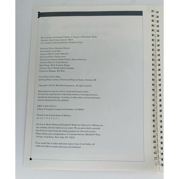 Quilt Book For Beginners Great Quiltmaking All the Basics Better Homes & Gardens - Picture 5 of 8